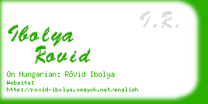 ibolya rovid business card